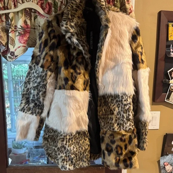 Current Mood Multicolor Faux Fur Teddy Jacket - Picture 1 of 1